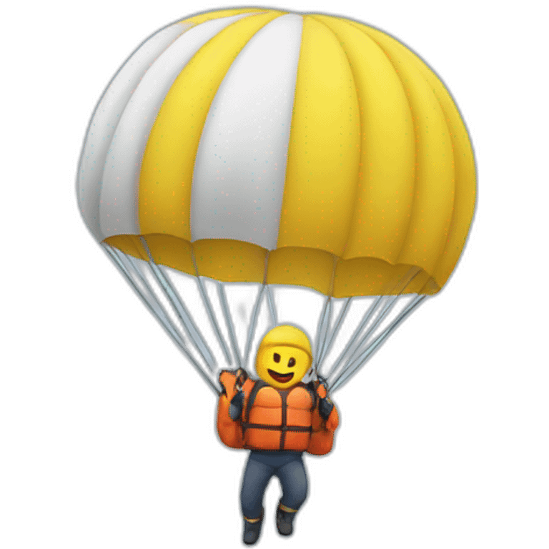 person with a parachute emoji