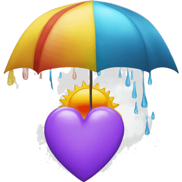 A rainow heart with the word Meline in i emoji