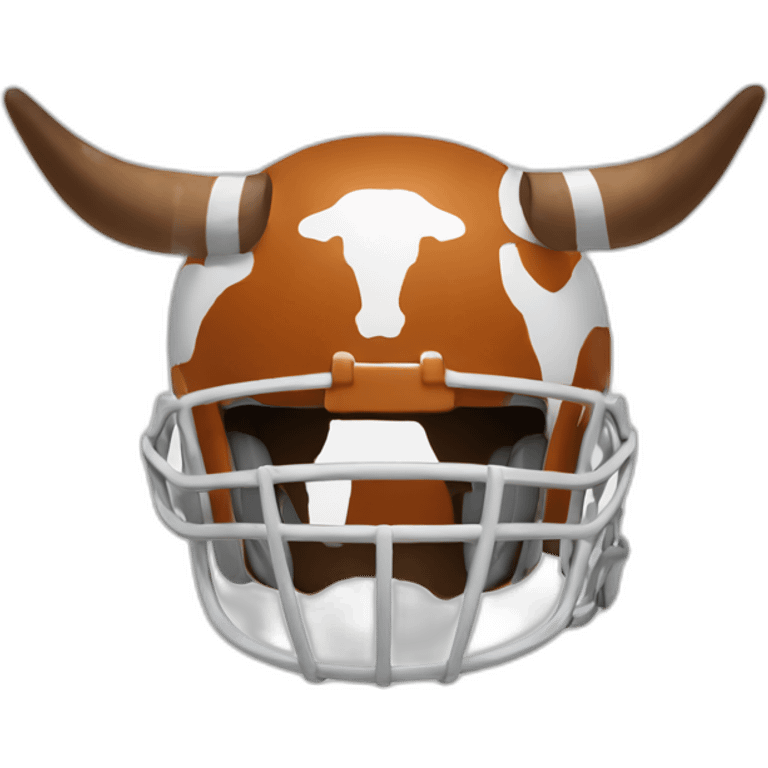 crying longhorn with football helmet emoji