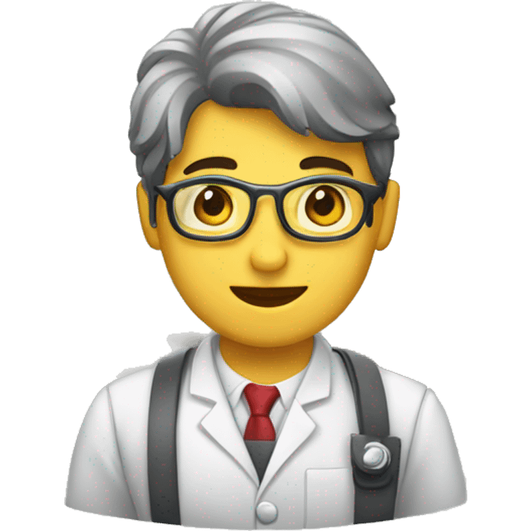 joven con bata de laboratorio emoji