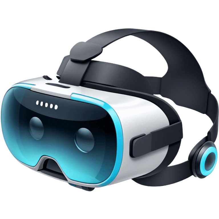 Futuristic VR glasses, sleek and modern, with no human figure, representing virtual reality and advanced technology emoji