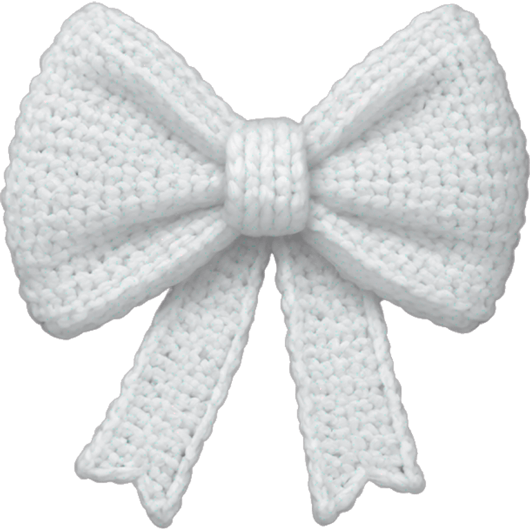 White crochet bow emoji