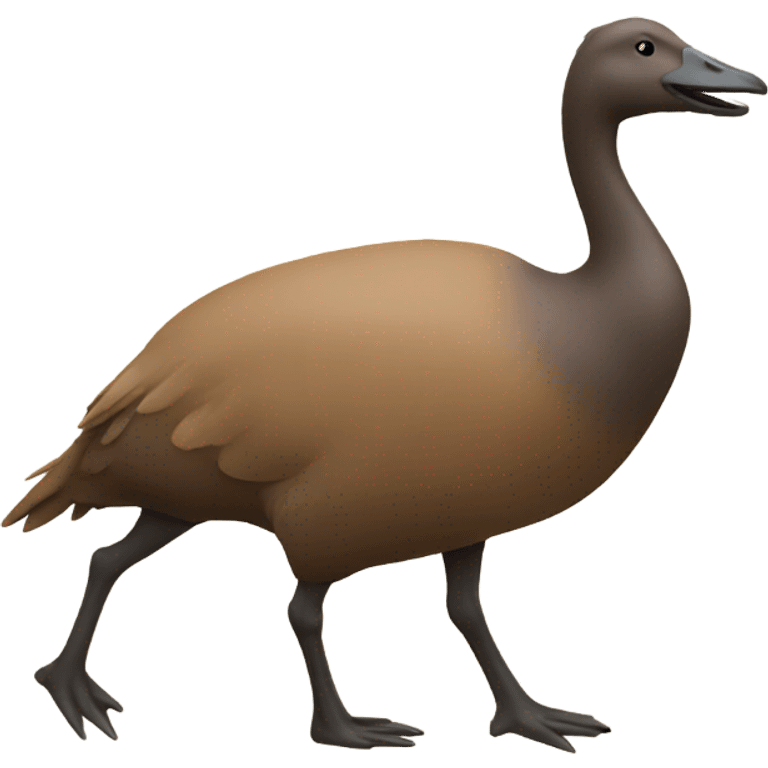 Goose carrying a moose emoji