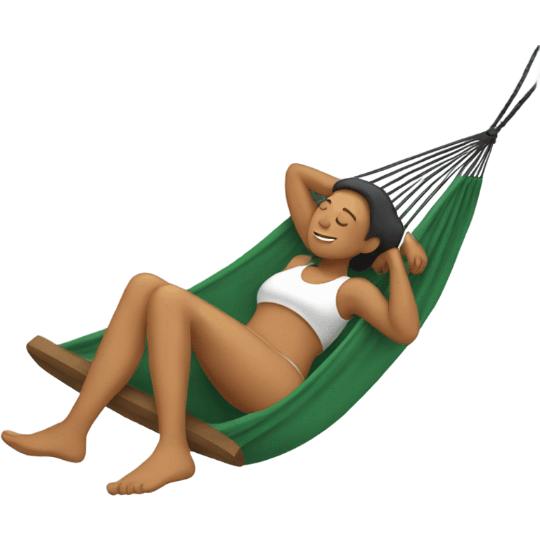 person laying in hammock emoji