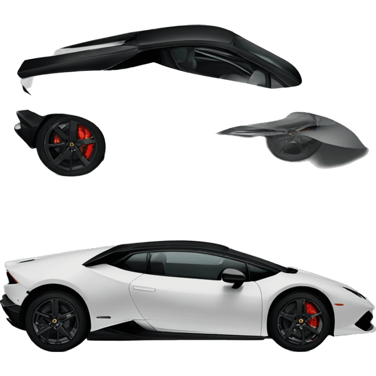 black lamborghini huracan emoji