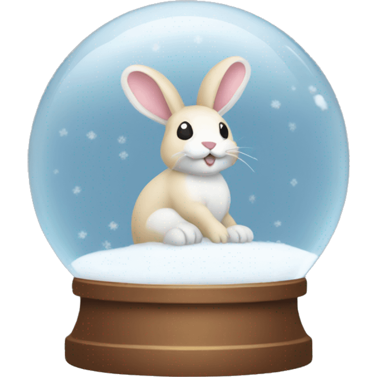 Rabbit into snow globe  emoji