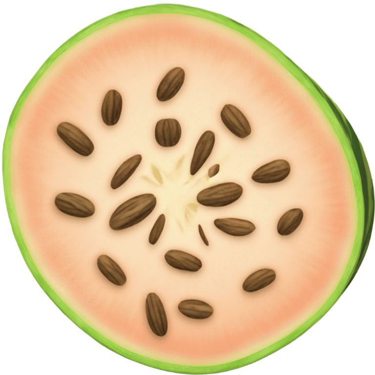 Melons with seed in the middle emoji