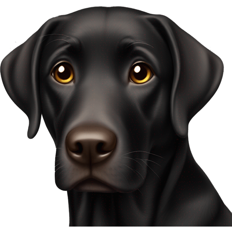 Black lab with brown eyes ￼ emoji