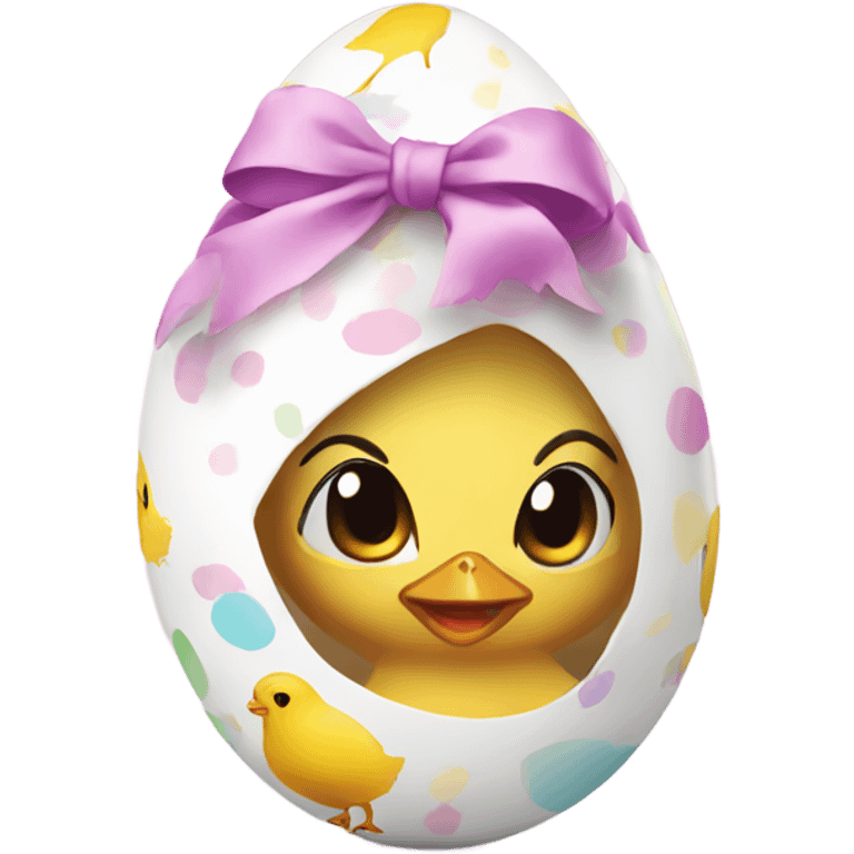 chick in easter egg emoji