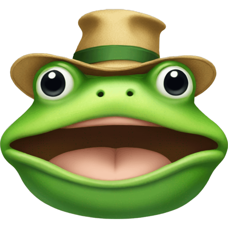 frog with hat emoji