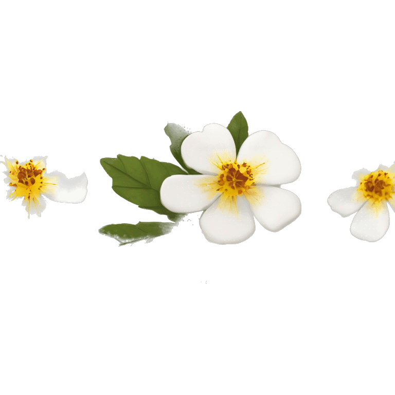 brown-eyed rock rose flower. White petals with brown spots in the center emoji