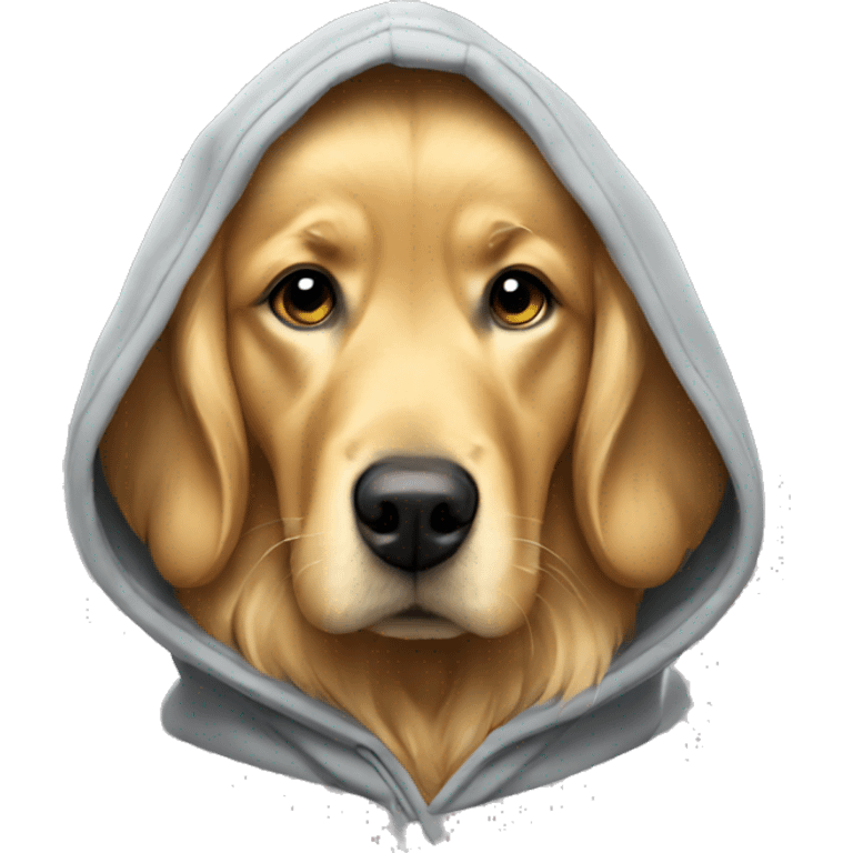 golden retriever wearing hoodie  emoji