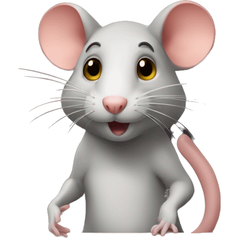 a learned rat in a library emoji