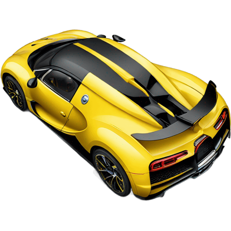 Yellow and black Bugatti emoji