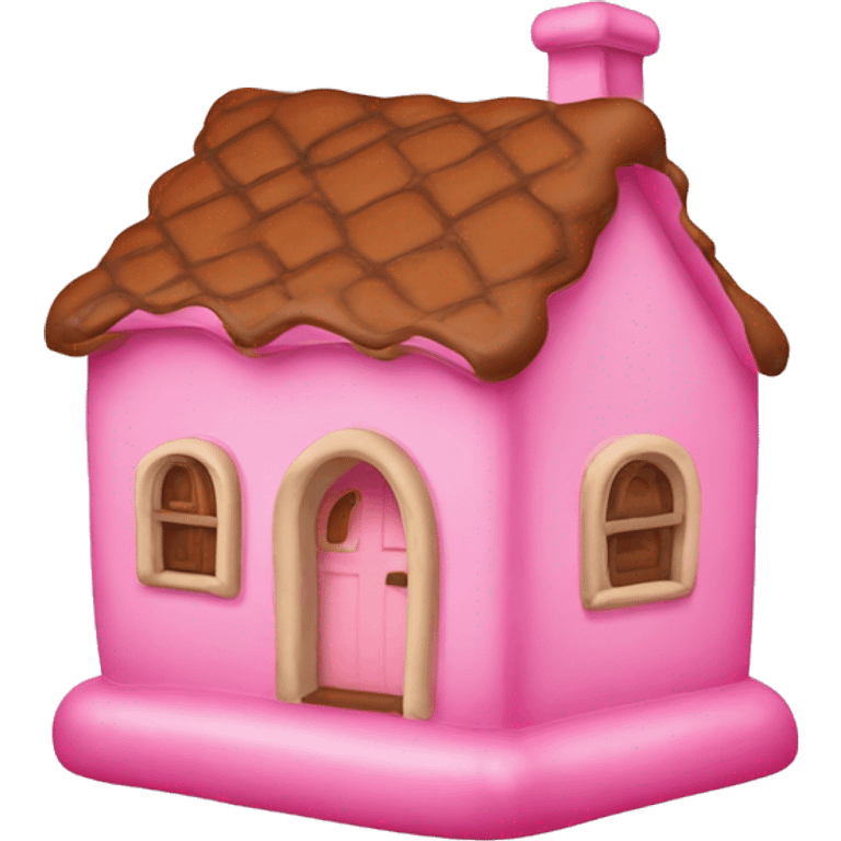 Lebkuchenhaus in pink emoji