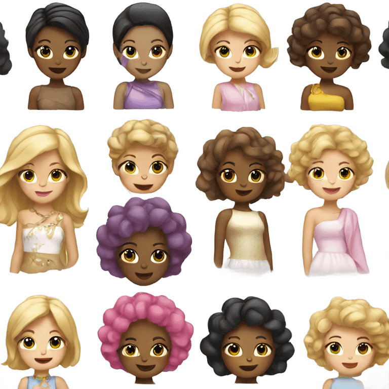 girly icons representing feminity emoji