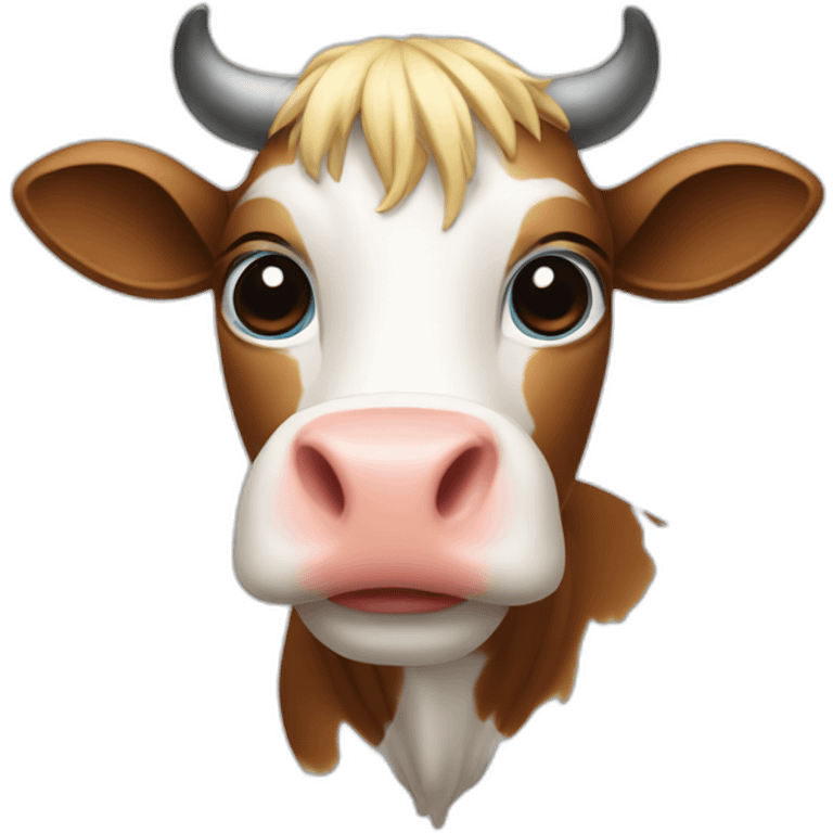 Chat sur vache emoji