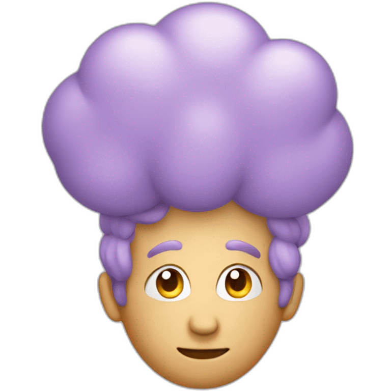 Lilac thinking face balloon emoji