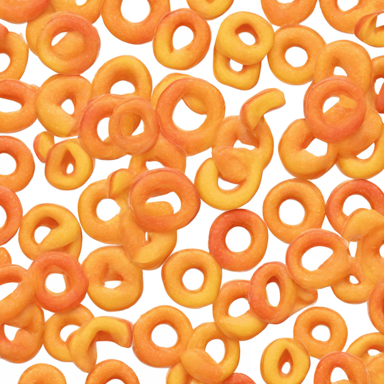 Peach ring gummy candy emoji