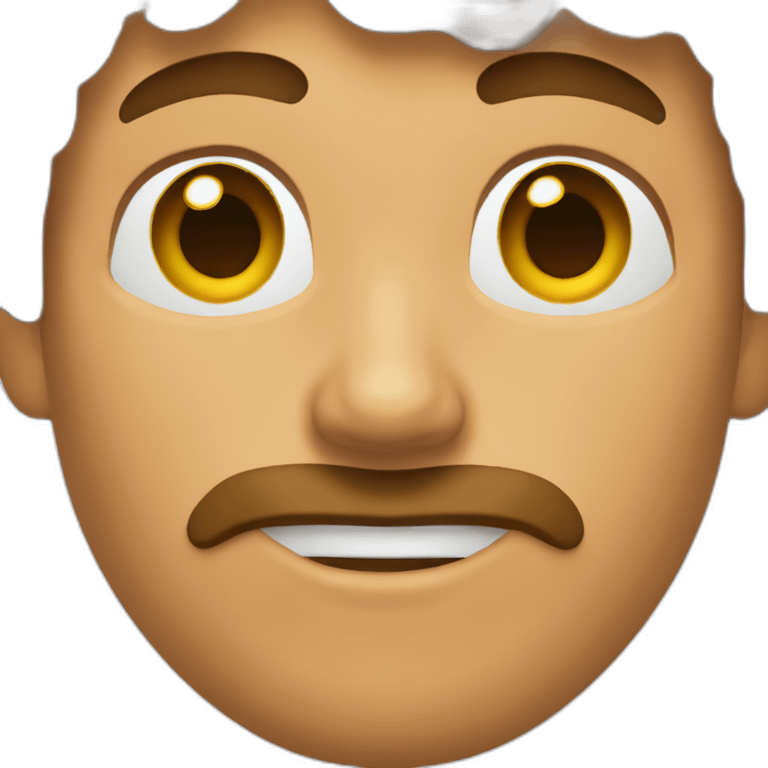 Tanned male, brown shaggy hair, goatee, pierced nose emoji