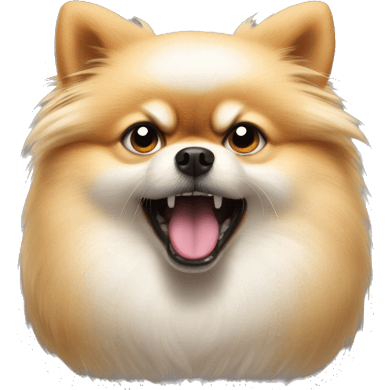 angry pomeranian fron faced emoji