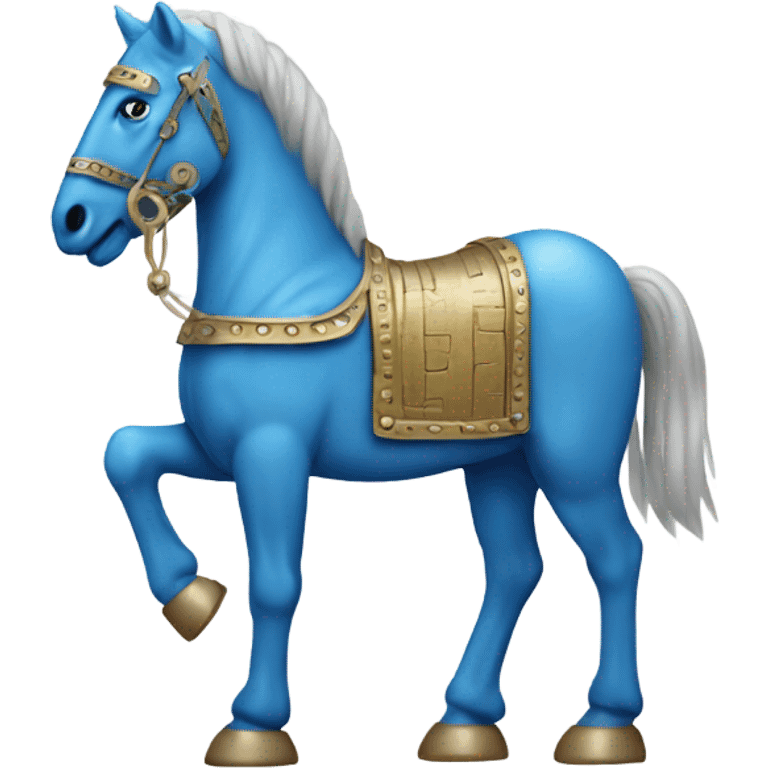 blue Trojan horse emoji