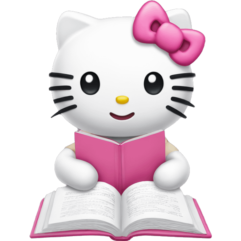 Hello kitty studying  emoji