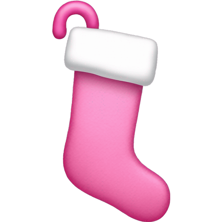 Pink Christmas stocking emoji