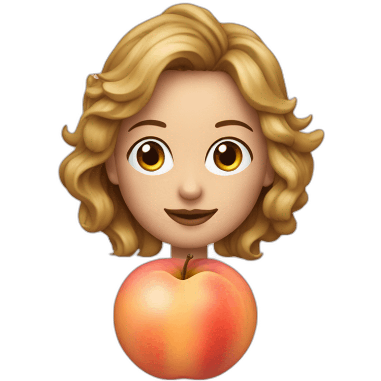 Giorgia Meloni with a peach emoji