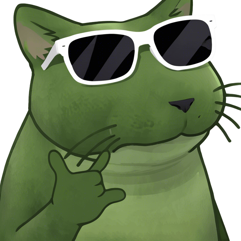 Cat with sunglasses emoji