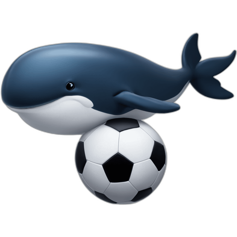 whale with soccer ball emoji