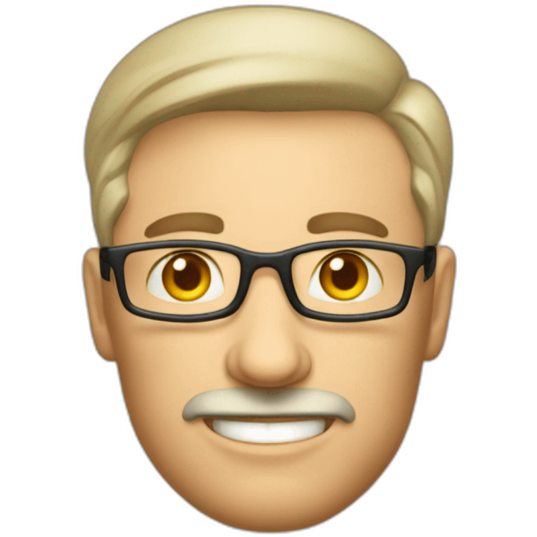 male mid-aged german executive-type expat with Halbglatze in vietnam emoji