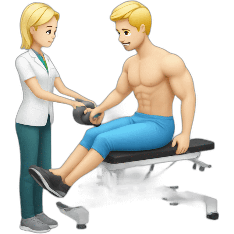 Blonde white guy doing Physiotherapy emoji