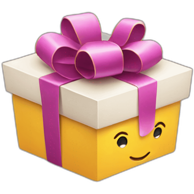 gift box with smile emoji