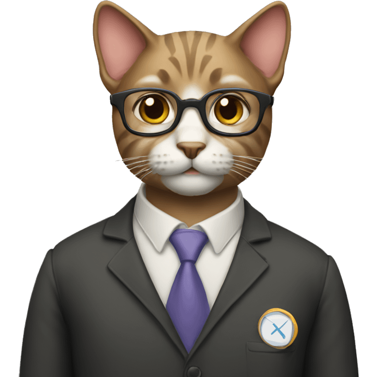 A cat professor  emoji