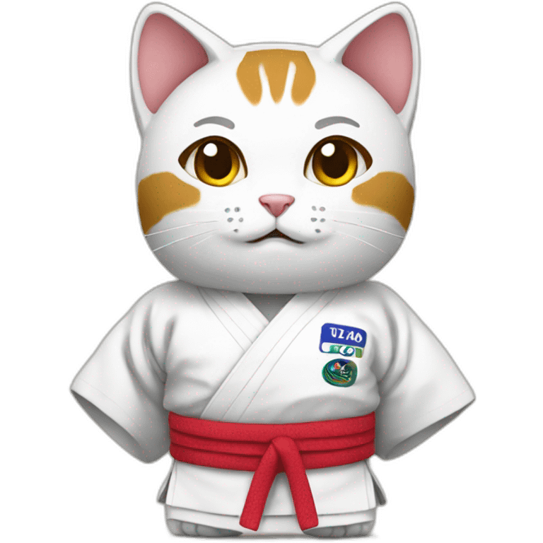 Cat with judo kimono  emoji