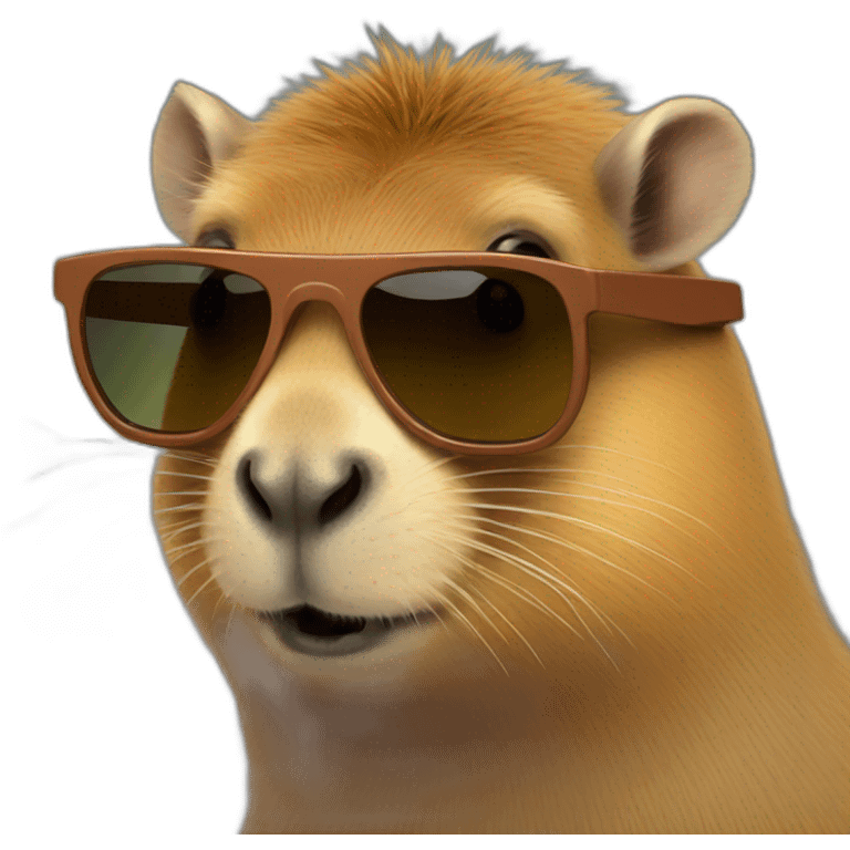 Capybara with sunglasses emoji