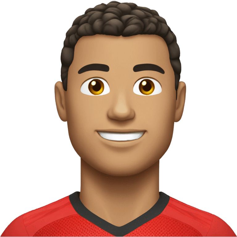 ronaldo with red shirt emoji