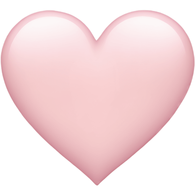 Pale pink heart emoji