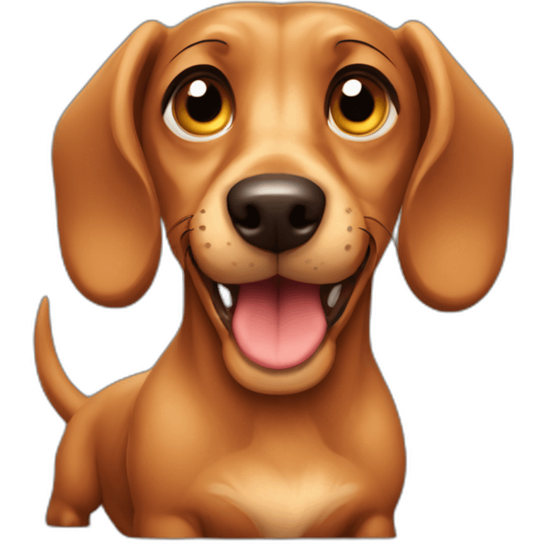 angry fawn color dachshund emoji