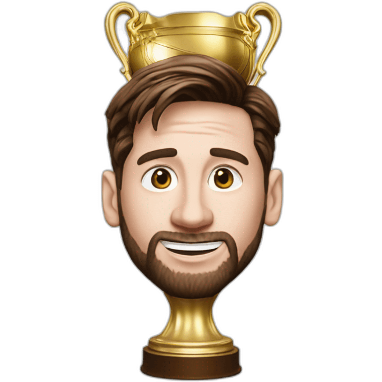 Leo Messi Raise his ballon d'or emoji