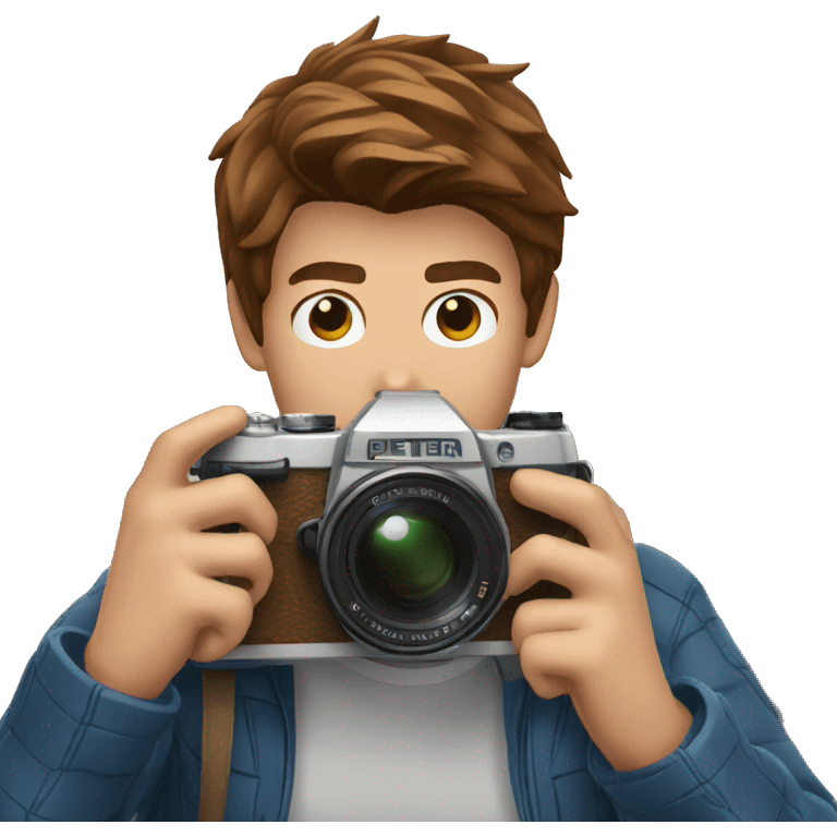 peter parker taking a picture emoji