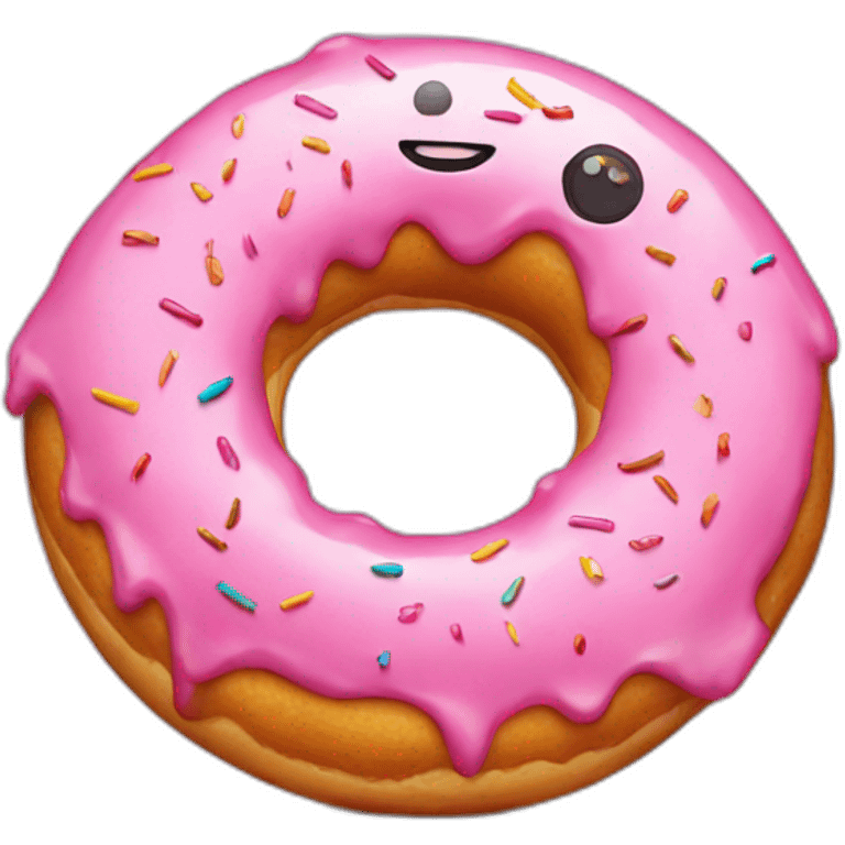 A donut with a phone emoji