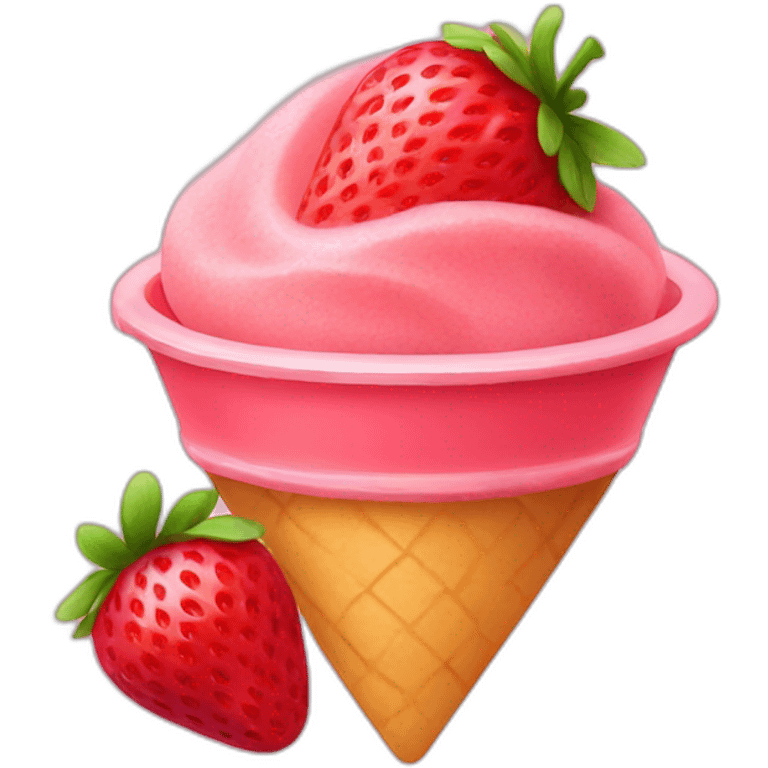 strawberry sorbet emoji