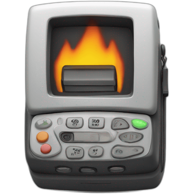 90s beeper on fire emoji