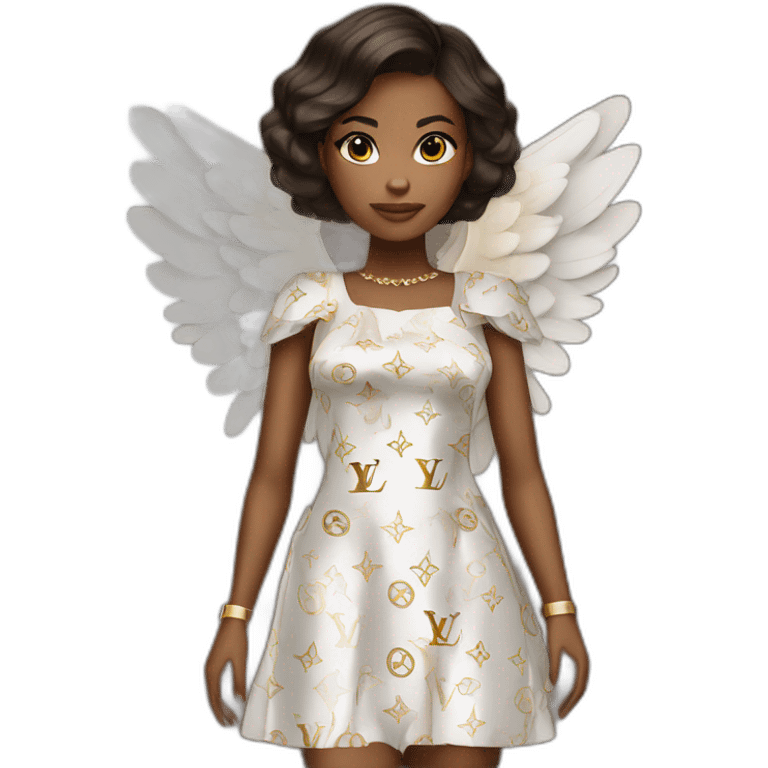 angel with louis vuitton dress emoji