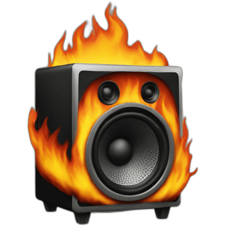 large speaker on fire emoji