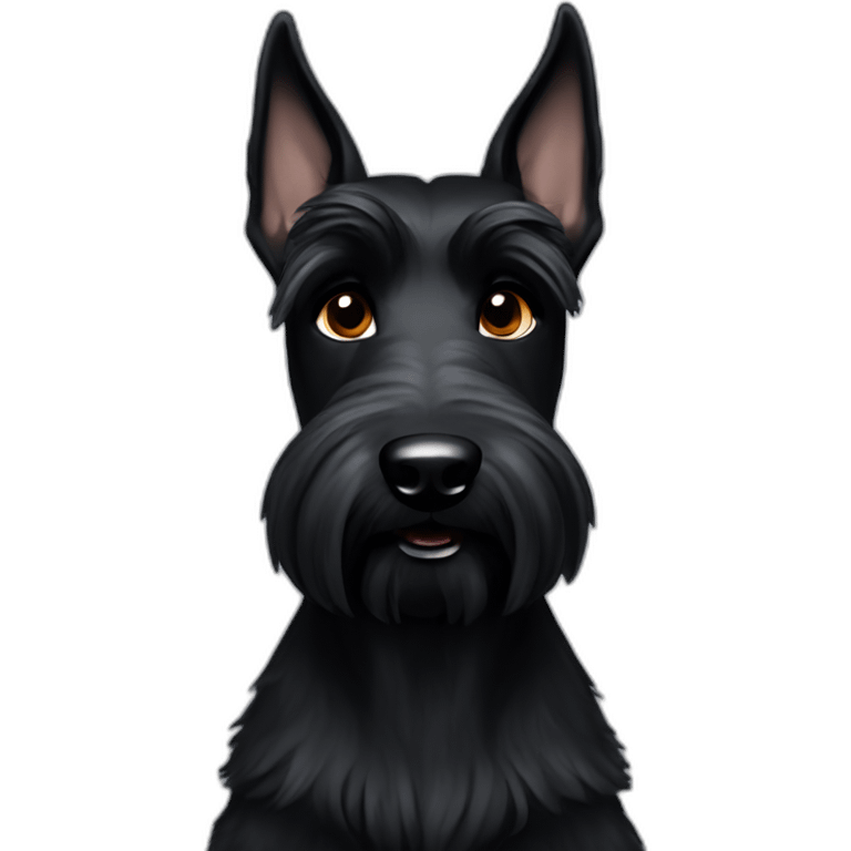 Seat Scottish terrier black eyes black emoji