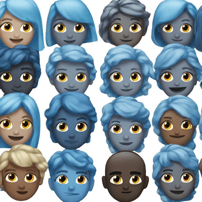 Emojis azules  emoji