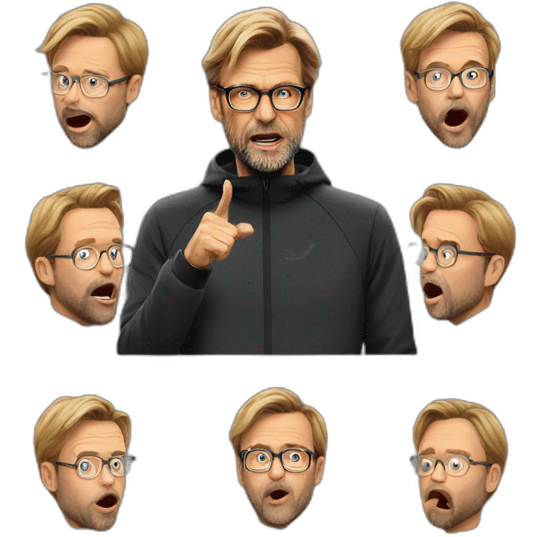 jurgen Klopp is doing "kiss" gesture emoji